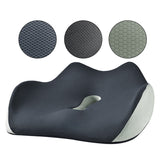 Hivvago Memory Foam Seat Cushion ??Ergonomic Support for Office, Car & Home, Grey - Top-Down View