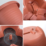 Hivvago 5-Tier Vertical Garden Planter – Stackable Indoor/Outdoor Pot with Wheel Base - Top-Down View