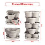 Hivvago 5-Tier Vertical Garden Planter – Stackable Indoor/Outdoor Pot with Base