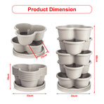Hivvago 5-Tier Vertical Garden Planter – Stackable Indoor/Outdoor Pot with Base
