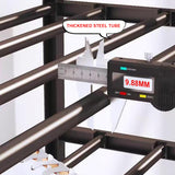 Hivvago 4-Layer Shoe Rack ??Compact Steel Frame Organizer for Entryway, Black - 45-Degree Angle
