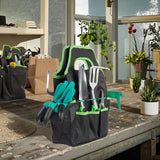 Hivvago 8-Piece Stainless Steel Garden Tool Set with Tote & Gloves