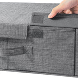 Hivvago Underbed Storage Container – Foldable Box with Lids & Label Pocket - Front View