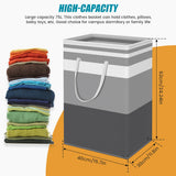 Hivvago 2-Pack Large Waterproof Laundry Baskets with Handles - Front View