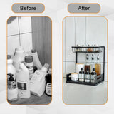 Hivvago 2-Tier Pull-Out Under Sink Organizer Storage Shelf For Kitchen - Front View