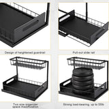 Hivvago 2-Tier Pull-Out Under Sink Organizer Storage Shelf For Kitchen