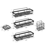 Hivvago Stainless Steel Bathroom Organizer with Adhesive Shelves - Side View
