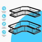 Hivvago Stainless Steel Bathroom Organizer Shelves - Front View