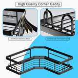 Hivvago Stainless Steel Bathroom Organizer Shelves - Side View
