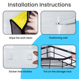 Hivvago Stainless Steel Bathroom Organizer Shelves - Top-Down View