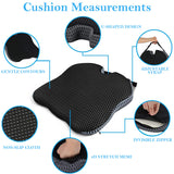 Vagooz Car Wedge Seat Cushion ??Memory Foam Booster with Non-Slip Base, Black