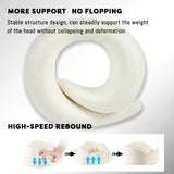 Vagooz Memory Foam Travel Neck Pillow Set - Top-Down View