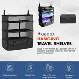 Vagooz Foldable 3 Shelf Travel Camping Organizer with Hook - Top-Down View