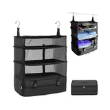 Vagooz Foldable 3 Shelf Travel Camping Organizer with Hook - Close-Up Angle