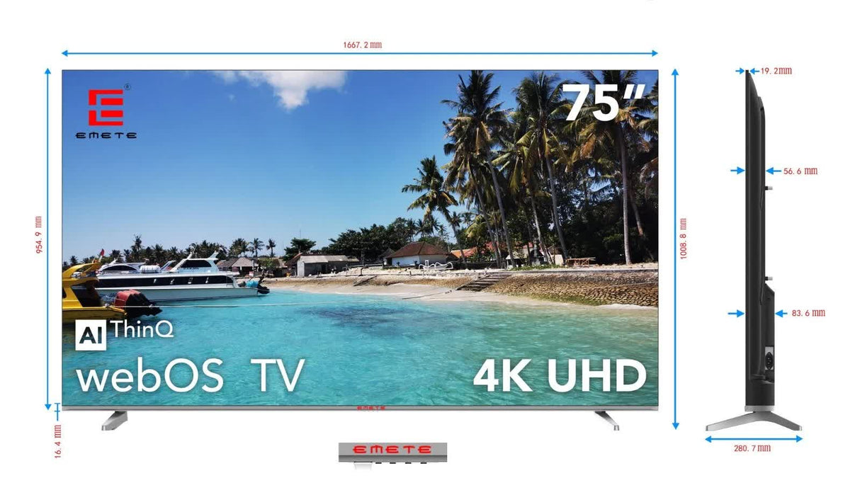 EMETE 75??Frameless UHD Smart WebOS TV