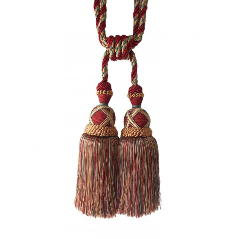 Multi Coloured Double Tassel Curtain Tieback