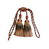 Multi Coloured Double Tassel Curtain Tieback - Front View
