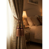 Multi Coloured Double Tassel Curtain Tieback - Side View