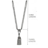 Multi Coloured Double Tassel Curtain Tieback - Top-Down View