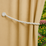 Magnetic weaved rope tieback White - Side View