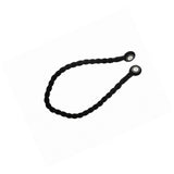 Magnetic weaved rope tieback Black - Front View
