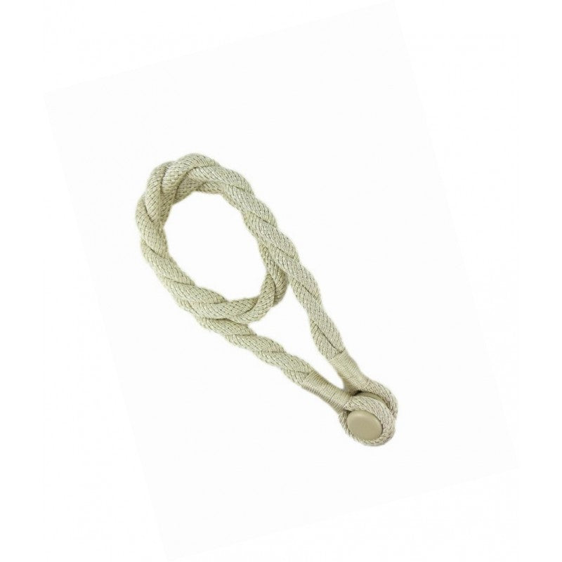 Magnetic weaved rope tieback Beige