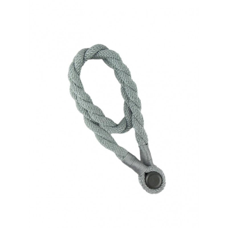 Magnetic weaved rope tieback Grey
