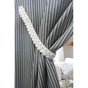 Ecru white rustique braided magnetic tieback