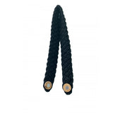Black rustique braided magnetic tieback - Front View