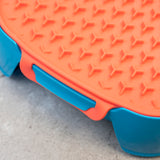 Marley Slowappy Reversible Lick Mat - Warm Ocean Red - Top-Down View