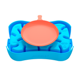 Marley Slowappy Slow Feeder  Bowl - Blue - Rear View