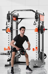 SmartFit M1 Max 140kg Pin Loaded Multi Functional Training Smith Machine Home Gym Power Rack Machine - Side View