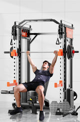 SmartFit M1 Max 140kg Pin Loaded Multi Functional Training Smith Machine Home Gym Power Rack Machine - 45-Degree Angle