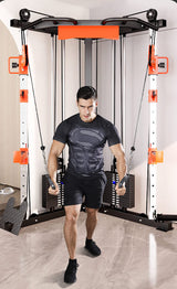 SmartFit C1 Max Multi Functional Cable Crossover Station 130kgs Pin Loaded Machine with attachment - Front View
