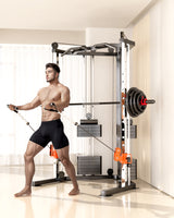 SmartFit C3 Max multi functional trainer smith machine with 130kgs pin loaded weights Machine with attachment - Side View