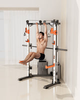 SmartFit C3 Max multi functional trainer smith machine with 130kgs pin loaded weights Machine with attachment - Top-Down View