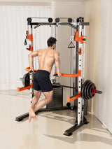 SmartFit C3 Max multi functional trainer smith machine with 130kgs pin loaded weights Machine with attachment - Rear View