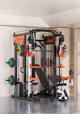 SmartFit M1 Ultra Leg Press and Chest Fly Multi Functional Training Smith Machine Home Gym with 140kgs pin loaded package - Front View