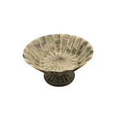 Roman Bowl – Zinc Finish | Metal Decorative & Serving Bowl - Front View