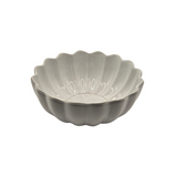 Set of 2 Scalloped Terracotta Bowls | White Glaze Finish | Decorative & Serving Bowls - Front View