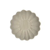 Set of 2 Scalloped Terracotta Bowls | White Glaze Finish | Decorative & Serving Bowls - Top-Down View