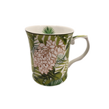 Tropical Luxe Fine Bone China Tea Set - 405ml Mug with Strainer - Front View