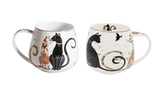 Cat Couple 400ml Mugs – Set of 2
