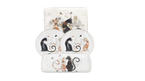 Cat Couple Embossed Entertaining Set