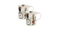 Fine Bone China Cat Couple Mug Set (415ml, Embossed) – Gift‑Ready