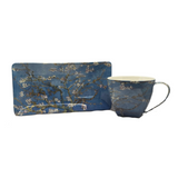 Van Gogh Almond Blossom Cup & Saucer Set - Fine Bone China - Front View