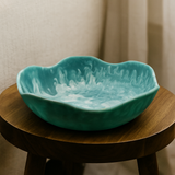 Allegra Bowl Large - Blue/Green - Side View