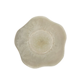Allegra Large Resin Bowl - White | Decorative & Serving Bowl - Front View