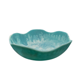 Handmade Resin Bowl - Ocean Swirl Blue | Wavy Edge | 15.5cm | Small Decorative Bowl - Side View