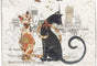Cat Couple Table Set – Embossed Salt & Pepper Shakers + 20pk Napkins (33 × 33cm)